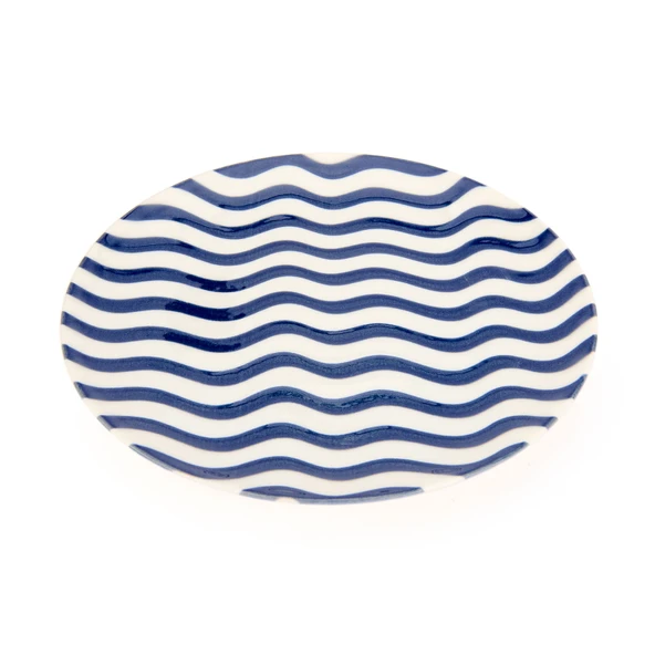 Porselen Panarea Pasta Tabağı - Mavi - 19 cm - 2
