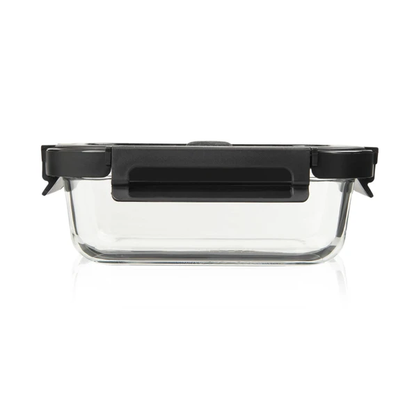 Kilitli Cam Saklama Kabı - Şeffaf - 640 ml - 2
