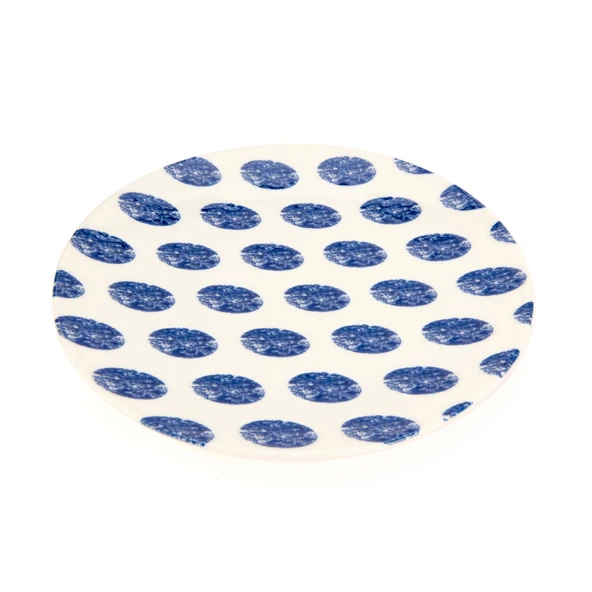 Porselen Madre Servis Tabağı - Mavi - 25 cm - 2