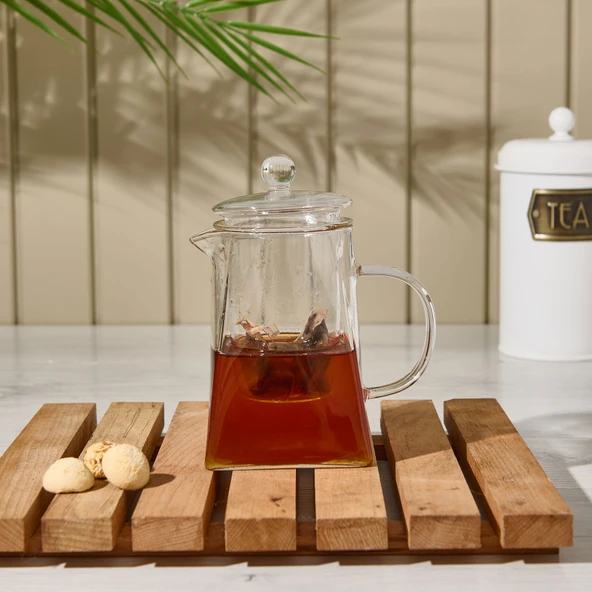 Star Borosilikat Cam Demlik - Şeffaf - 750 ml