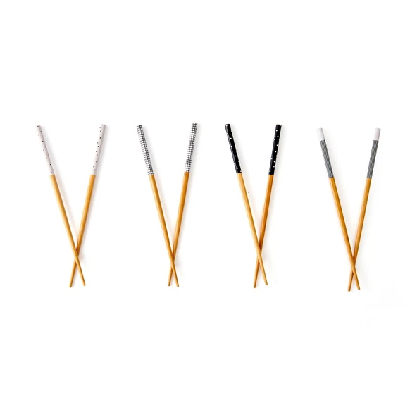 8 Parça Bambu Chopstick - Asorti - 23 cm - 2