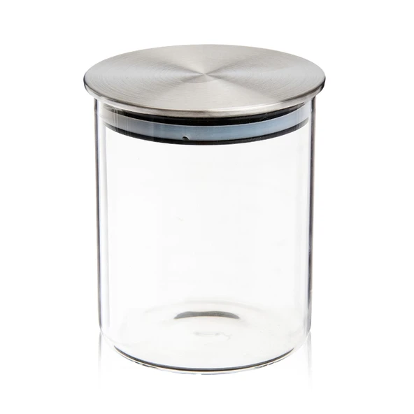 Metal Kapaklı Borosilikat Cam Kavanoz - 600 ml - 2