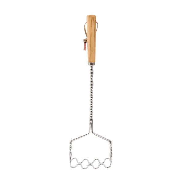 Houseware Ahşap Saplı Patates Ezici - Bej - 34 cm