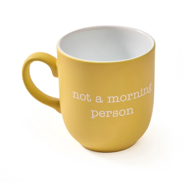 Not A Morning Person Kupa - Sarı - 400 ml - 3