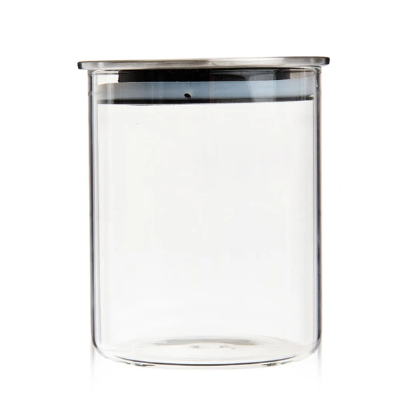 Metal Kapaklı Borosilikat Cam Kavanoz - 600 ml