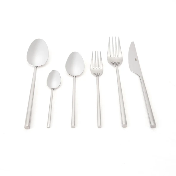 Gloria Sade 36 Parça Çatal Kaşık Bıçak Seti - Gri - 2