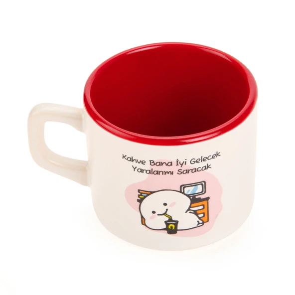Tasarım Kahve Bana İyi Gelecek Sloganlı Venüs Kupa - Renkli - 195 ml - 2