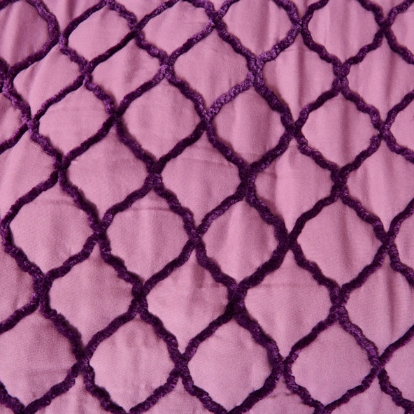 Store Fiona Çift Kişilik 7 Parça Yatak Örtüsü Seti - Mürdüm - 3