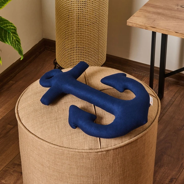 Soft Çapa Figürlü Yastık - Lacivert - 28x40 cm - 2