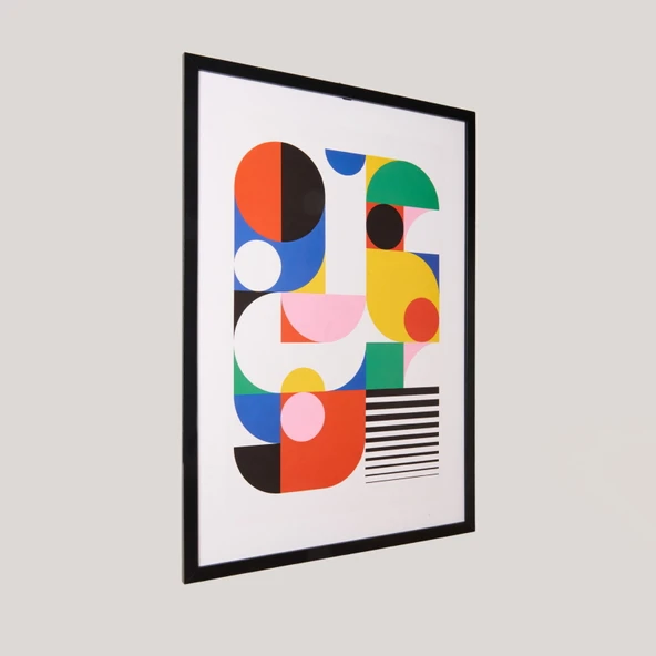 Deco Abstracto Tablo - Renkli - 70x50 cm - 2