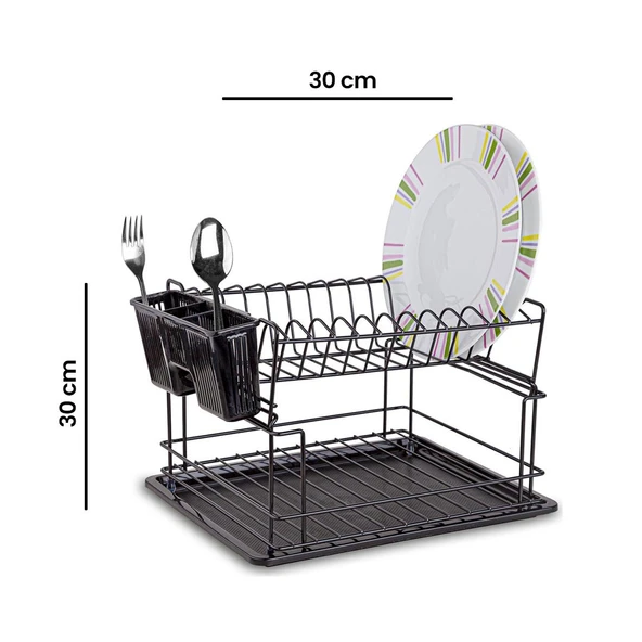 KB010 2 Katlı Bulaşıklık - Siyah - 3