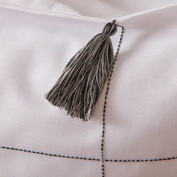 Soft Ethnic Çift Kişilik Nevresim Takımı - Beyaz - 3