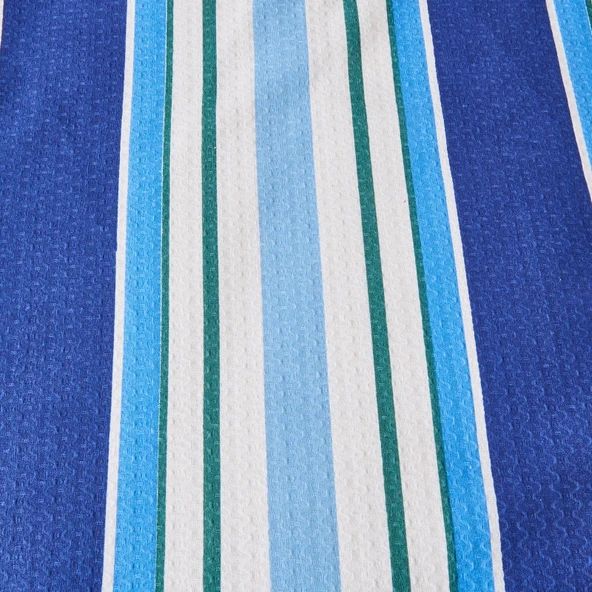 Soft Verano Çift Kişilik Pike Takımı - Mavi / Yeşil - 3