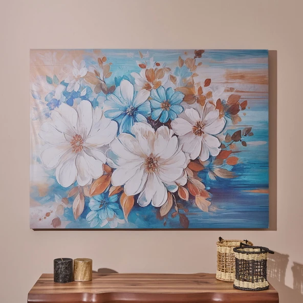 Deco Flowers Kanvas Tablo - Renkli - 75x100 cm ürün görseli 1