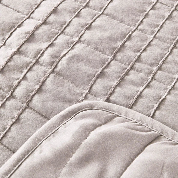 Soft Elit Çift Kişilik Yatak Örtüsü Seti - Gri - 200x230 cm - 3