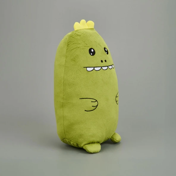 Soft Dinozor Figürlü Yastık - Yeşil - 30x33 cm - 2