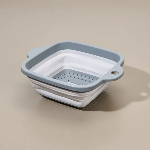 Akordeon Kare Süzgeç - Gri - 3