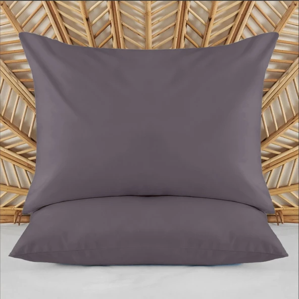 Soft Basic 2'li Yastık Kılıfı - Antrasit - 50x70 cm