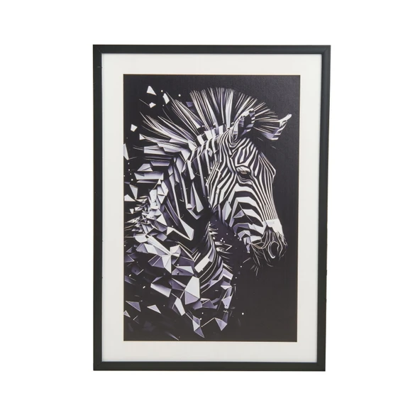 Deco Zebra Tablo - Siyah - 50x70 cm - 2