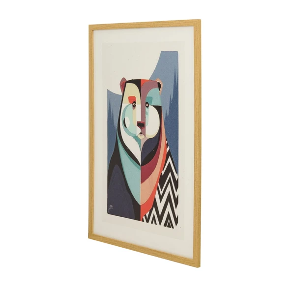 Deco Bear Tablo - Renkli - 50x70 cm - 3