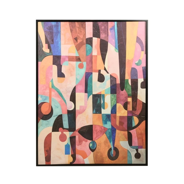 Deco Human Tablo - Renkli - 100x75 cm