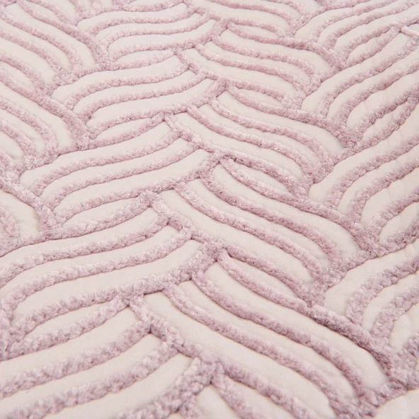 Store Elenora Çift Kişilik 3 Parça Yatak Örtüsü Seti - Pembe - 2