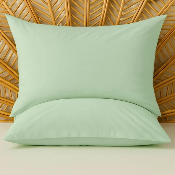 Soft Basic Oxford 2'li Yastık Kılıfı - Yeşil - 50x70 cm ürün görseli 1