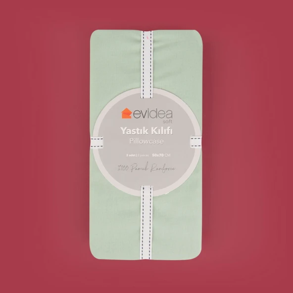 Soft Basic 2'li Yastık Kılıfı - Yeşil - 50x70 cm - 3