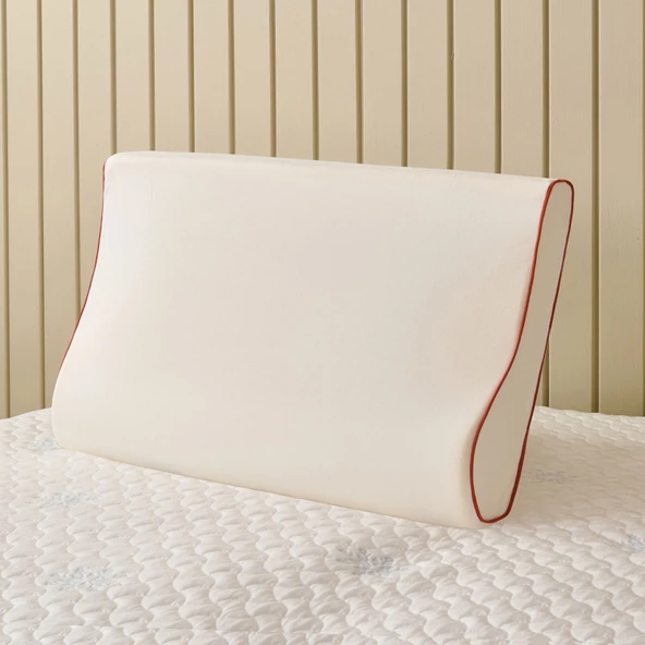 Soft Boyun Destekli Visko Yastık - Beyaz - 39x60 cm