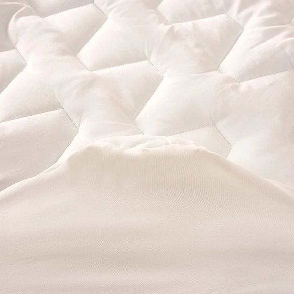 Soft Fitted Kapitoneli Tek Kişilik Uyku Pedi - Beyaz - 100x200 cm - 3