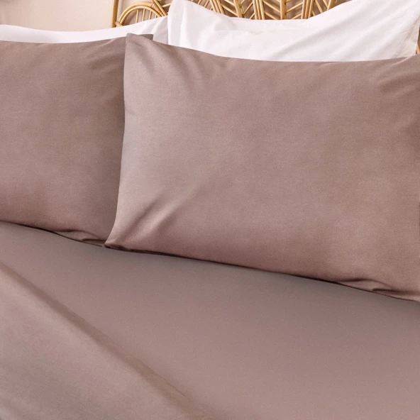 Soft Çift Kişilik Nevresim Takımı - Kahverengi - 2