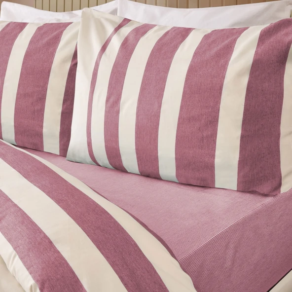 Çift Kişilik Nevresim Takımı - Bordo - 2