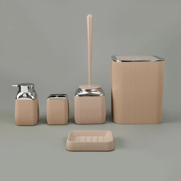 Bath Diva 5'li Banyo Seti - Kahverengi