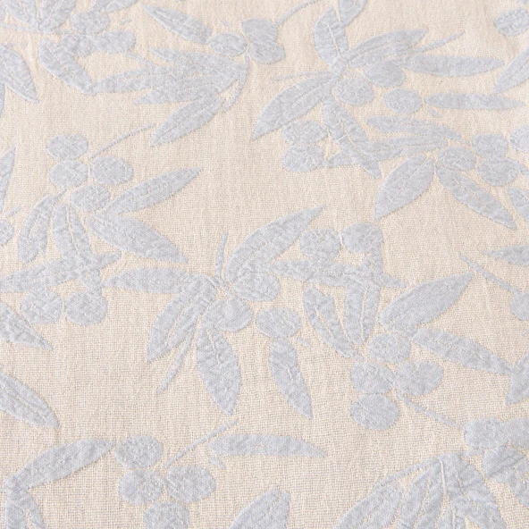 Soft Çiçek Desenli Çift Kişilik Yatak Örtüsü - Mavi - 225x250 cm - 2