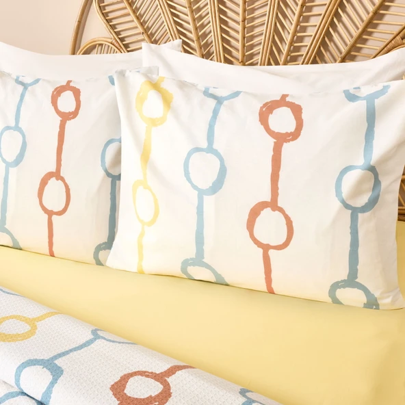 Soft Lota Çift Kişilik Pike Takımı - Renkli - 2