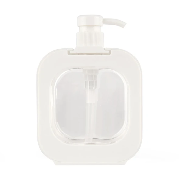 Şeffaf Sıvı Sabunluk - Beyaz - 16 cm - 2