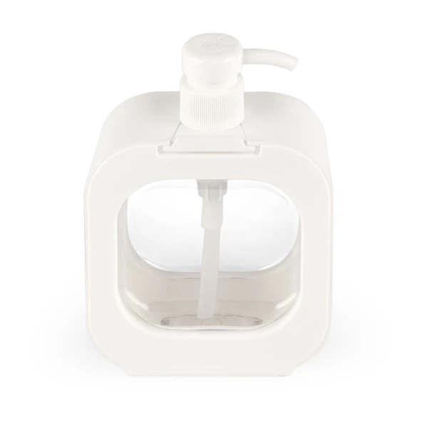 Şeffaf Sıvı Sabunluk - Beyaz - 16 cm - 3