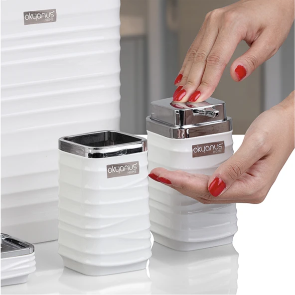 Home Luna Kare 5’li Banyo Seti - Beyaz - 2