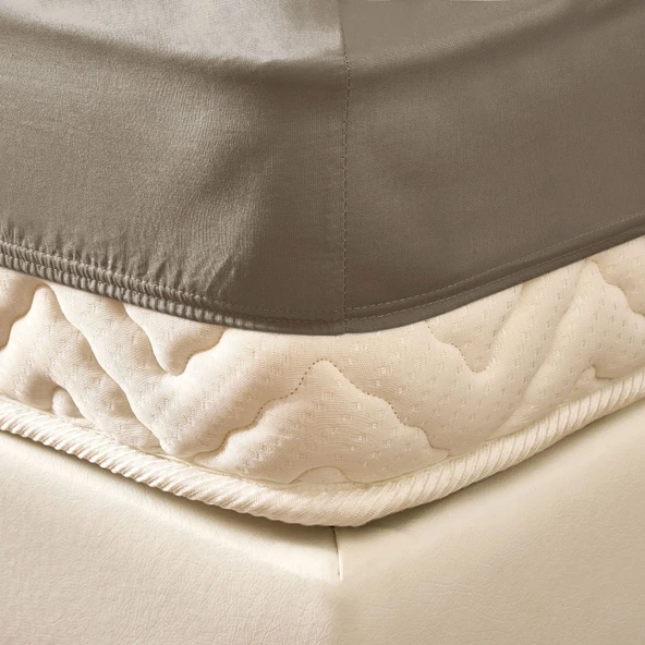 Soft Çift Kişilik Lastikli Çarşaf - Kahverengi - 180x200 cm - 2