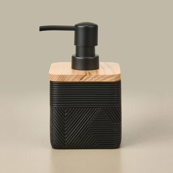 Bath Madera 2'li Banyo Sıvı Sabunluk Seti - Siyah - 3