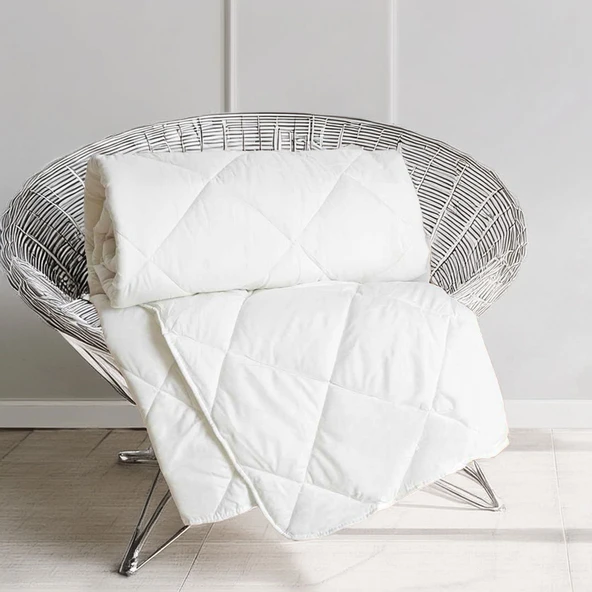 Tek Kişilik Microfiber Yorgan - Beyaz - 155x215 cm - 3