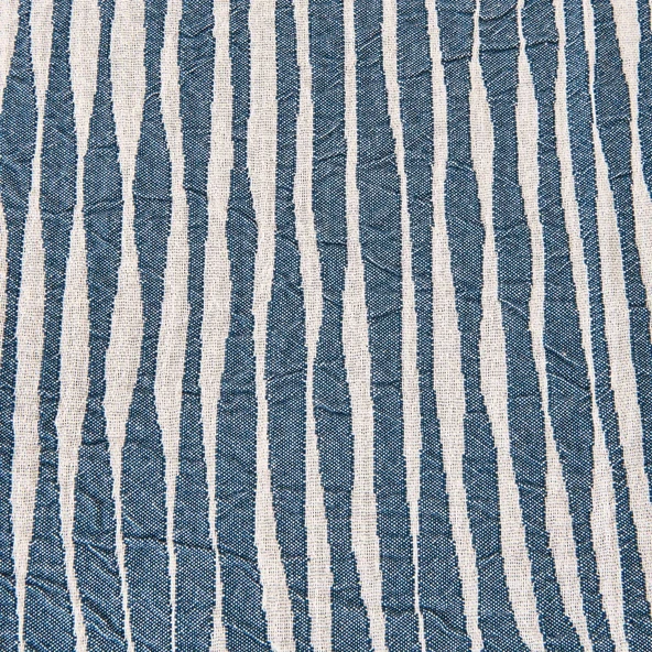 Soft Çizgili Tek Kişilik Yatak Örtüsü - Lacivert - 160x225 cm - 2