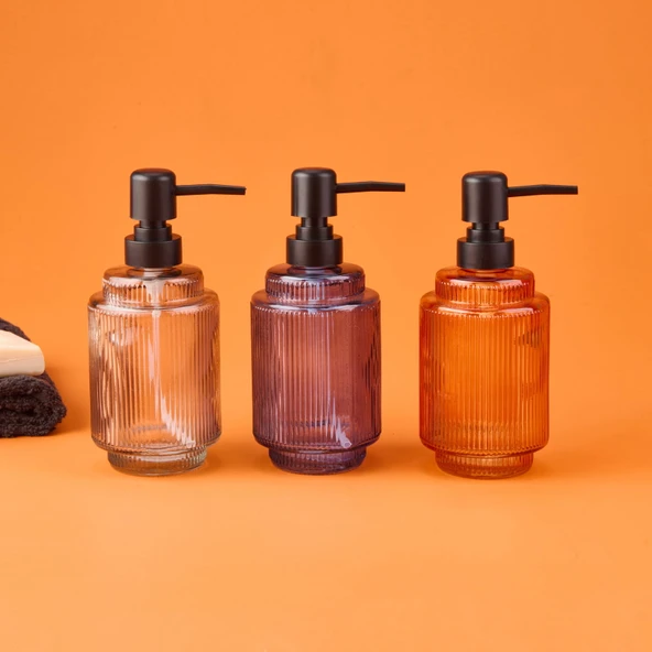 Çizgili Sıvı Sabunluk - Asorti - 17 cm - 3