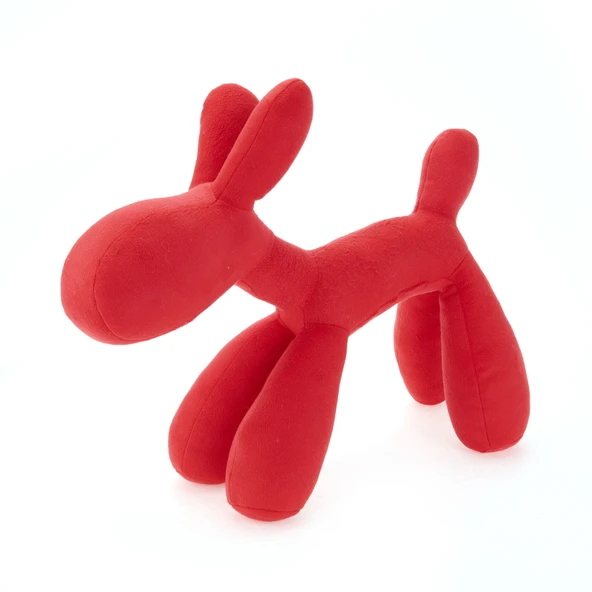 Soft Balon Köpek Figürlü Yastık - Kırmızı - 39x48 cm