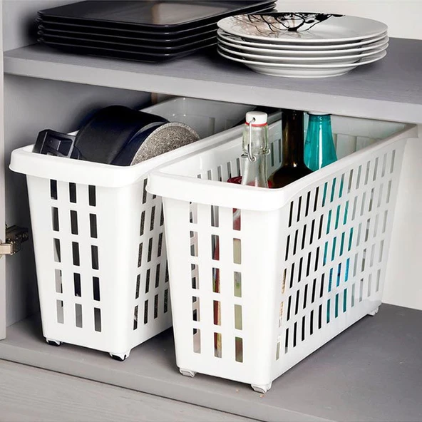 Plastik Maksi Dolap İçi Tekerlekli Düzenleyici - 13 lt ürün görseli