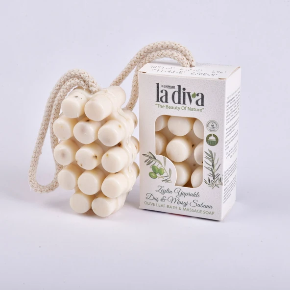 Diva Zeytin Yapraklı Duş ve Masaj Sabunu - Beyaz - 120 gr