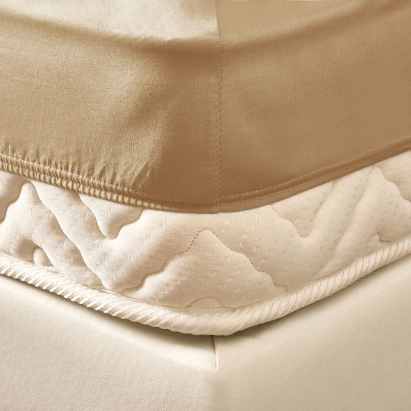 Soft Çift Kişilik Lastikli Çarşaf - Sütlü Kahverengi - 180x200 cm - 2