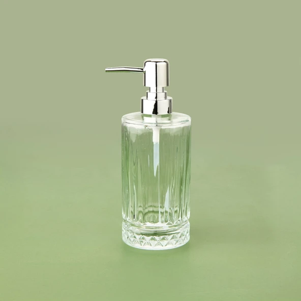 Cam Sıvı Sabunluk - Şeffaf - 20x9 cm - 2