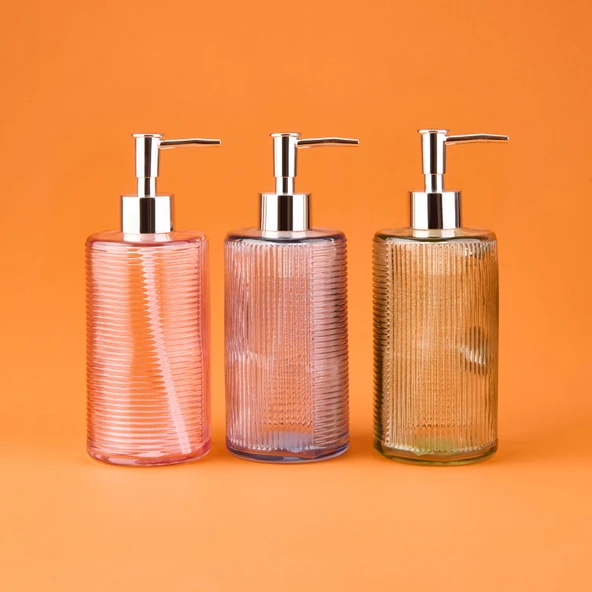 Star MNB03675 Cam Sıvı Sabunluk - Asorti - 20 cm - 2