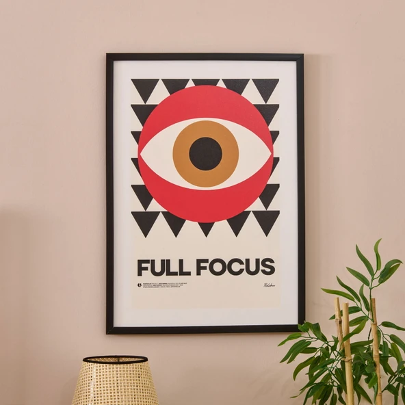 Deco Full Focus Tablo - Kırmızı / Siyah - 50x70 cm